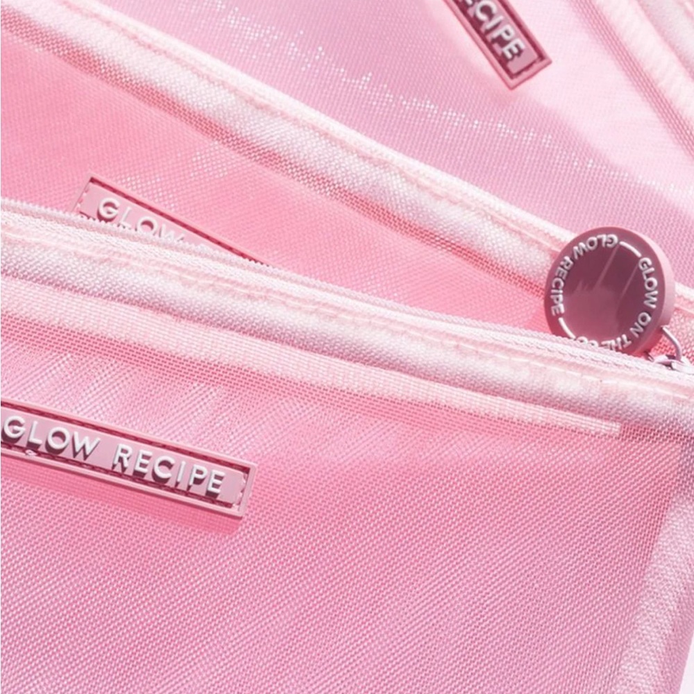 Glow Recipe Pink Cosmetic Bag Travel Pouch